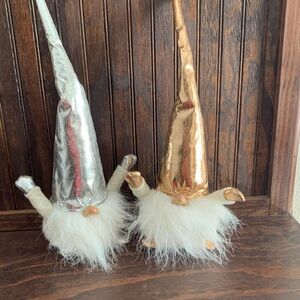 Gold and Silver Gnome Figurines